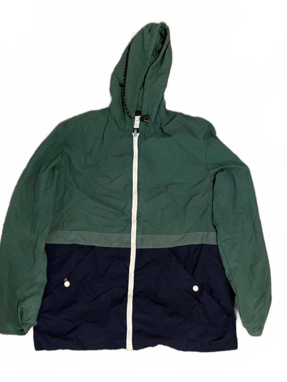 Craft + Flow Mens XL GreenHooded Windbreaker Jacket